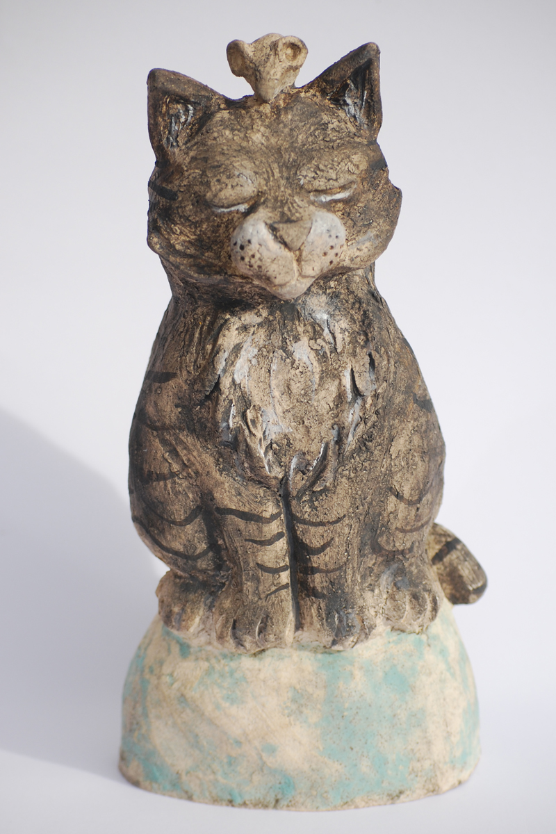 Ceramic Cat and mouse by Ashley James